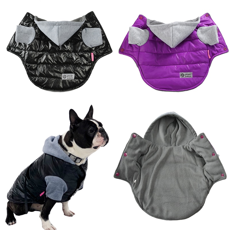 Roupa Pet Inverno com Capuz Para Cachorro