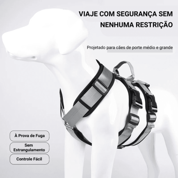 Peitoral para Cachorro Anti Escape 6 Tiras Reforçado