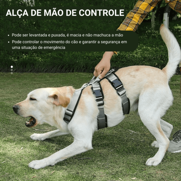 Peitoral para Cachorro Anti Escape 6 Tiras Reforçado com Alça de mão reforçada