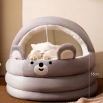 Caminha para Gatos Semifechada Urso