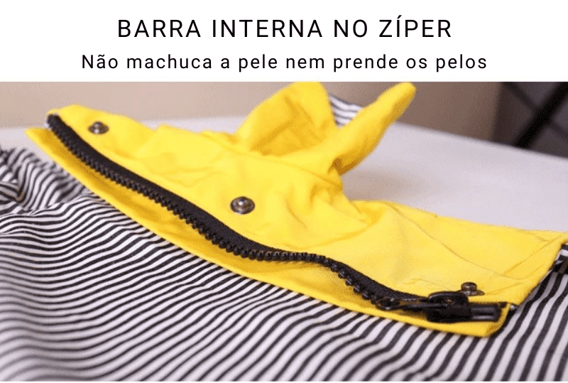 Jaqueta para Cachorro Amarela Corta Vento a Prova d'água