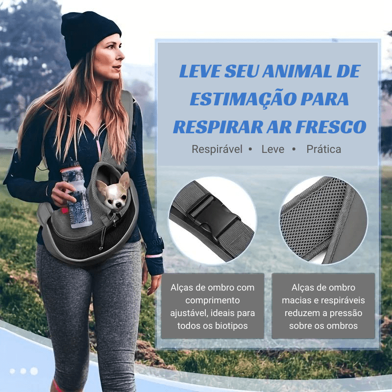 Bolsa de Ombro para Transporte Pet