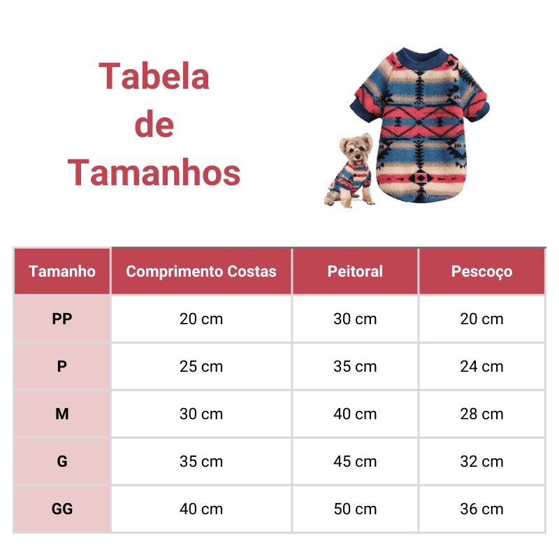 Roupa para Cachorros Pequenos e Médios Estilo Suéter