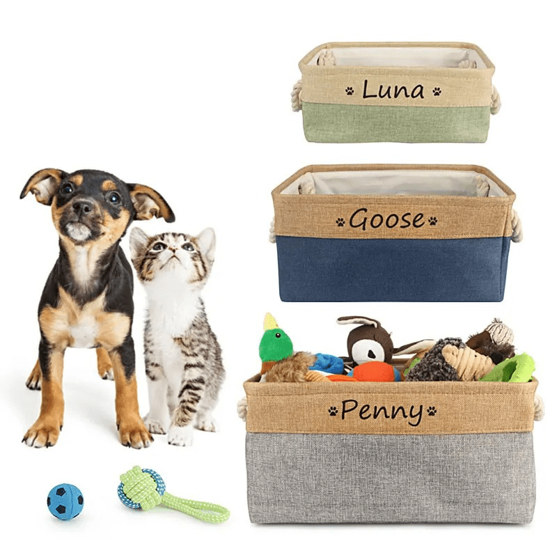 Caixa Organizadora de Brinquedos para Pets Personalizada