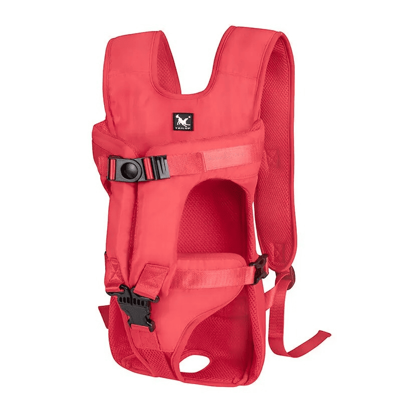 Mochila Canguru para Pet Ajustável - Vermelho