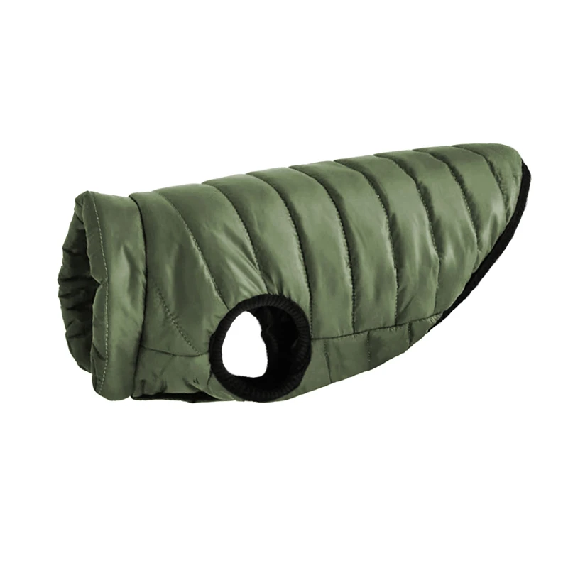 Colete Puffer para Cachorros Pequenos e Gatos - Verde