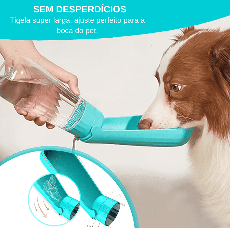 Garrafa de Água Portátil para Cães 550ml