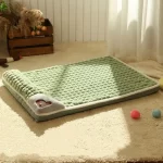 Cama para Cachorro em Pelúcia com Zíper – Verde