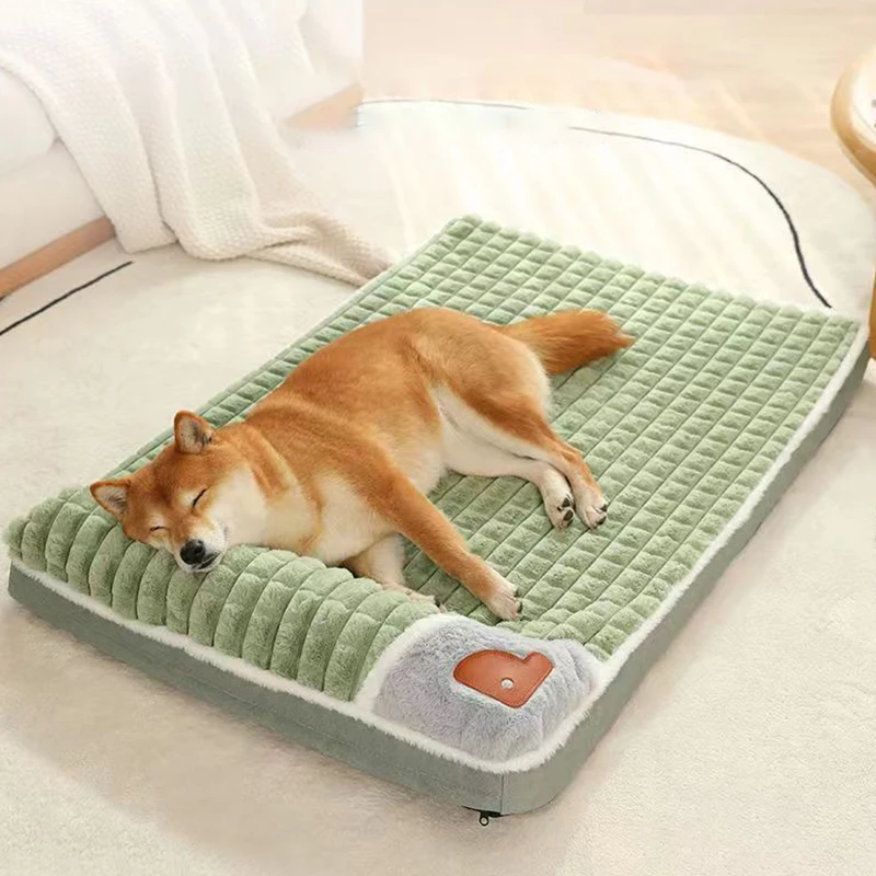 Cama para Cachorro em Pelúcia com Zíper – Espuma grossa - Verde