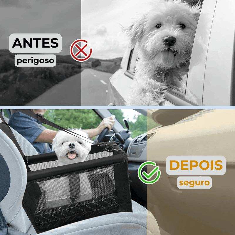 Cadeirinha de Carro para Cachorro Segurança para o Pet