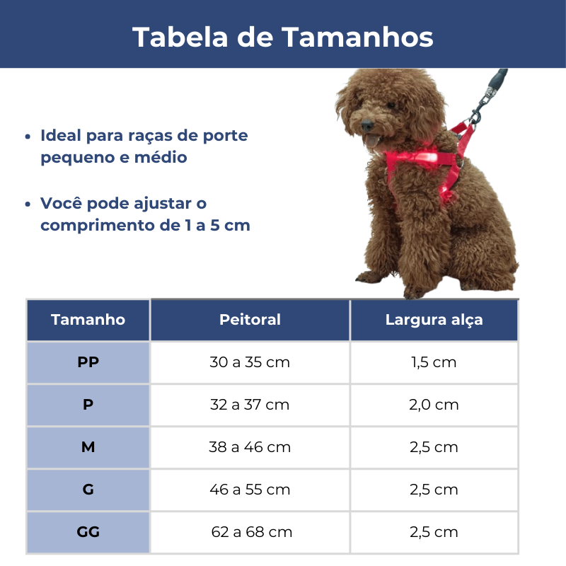 Coleira LED para Cachorro Recarregável