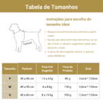 Coleira e Guia para Cachorros Pequenos e Médios - Tabela de tamanhos