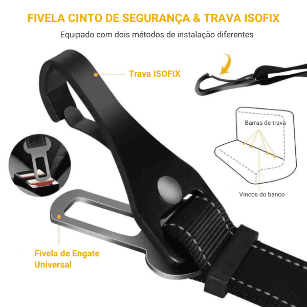 Cinto de Segurança Pet 2 em 1 – dupla função