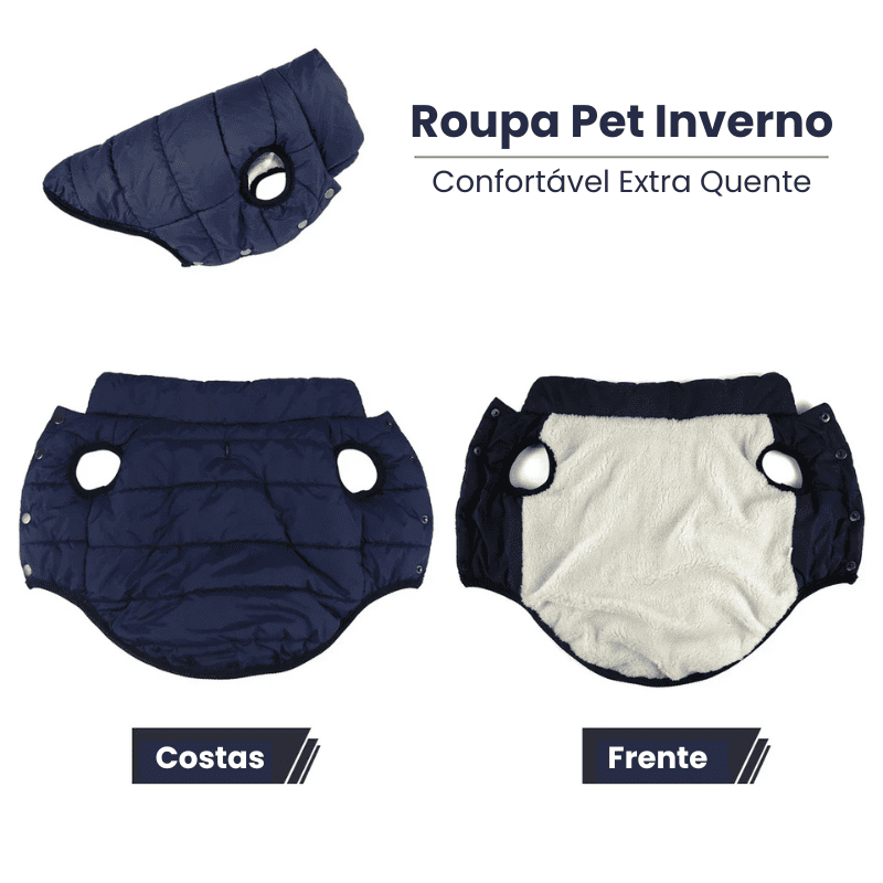 Roupa Pet Inverno para Cachorro – detalhes