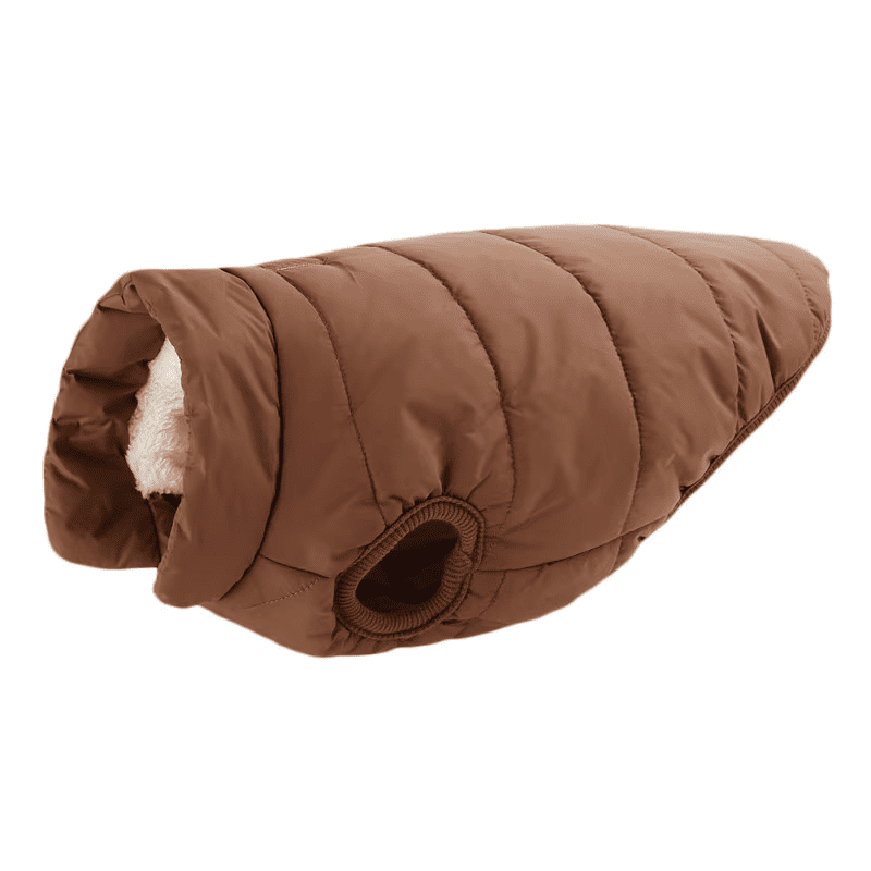Roupa Pet Inverno para Cachorro – marrom café – 3D