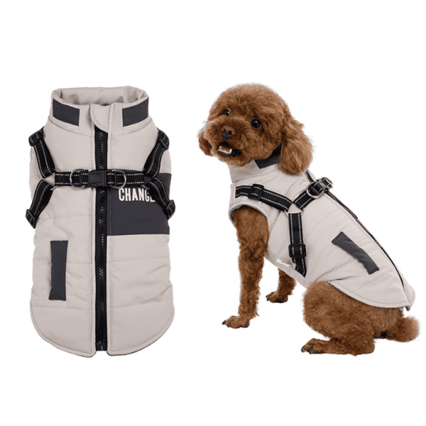 Roupinha de Frio para Cachorro 2 em 1 – Branco gelo