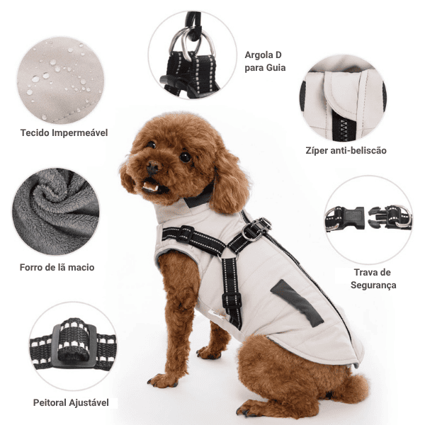 Roupinha de Frio para Cachorro 2 em 1 – Composição