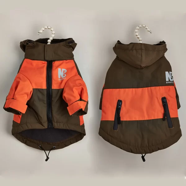 Jaqueta de Inverno Pet Impermeável Corta Vento – Marrom