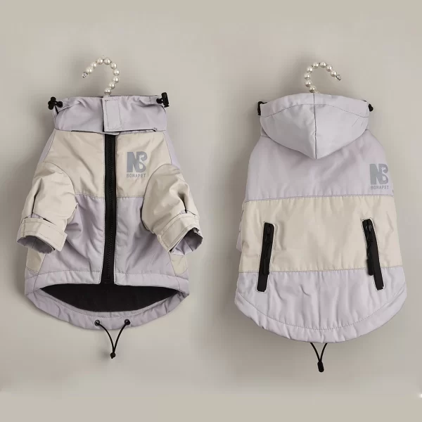 Jaqueta de Inverno Pet Impermeável Corta Vento – Cinza