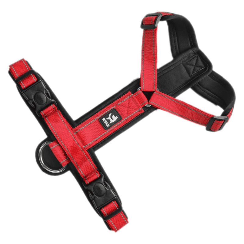 Peitoral H para Cachorros de Médio e Pequeno Portes - vermelho