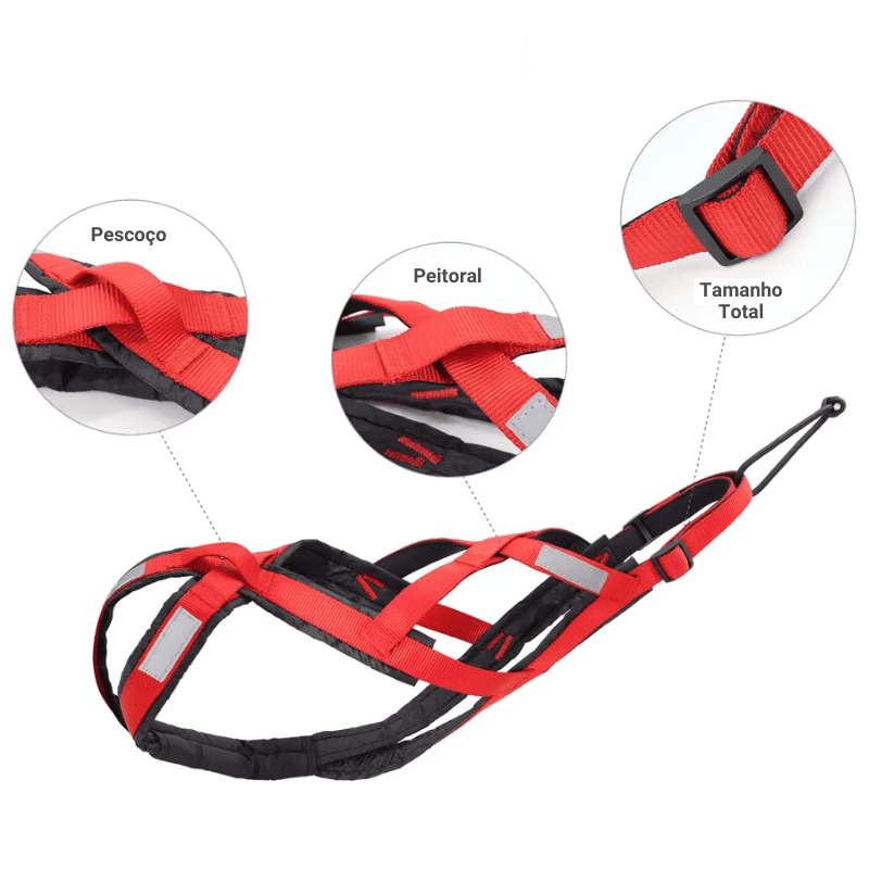 Peitoral de Tração X-Back para Cães Grandes – ajustavel
