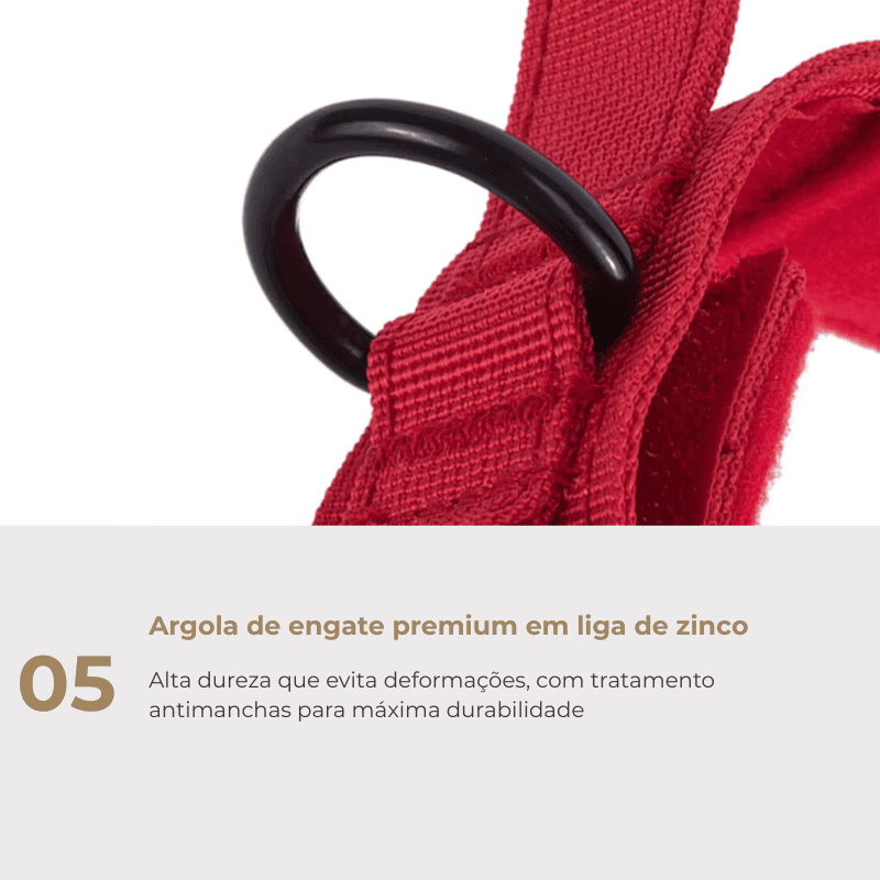 Coleira Tática para Cachorro Médio e Grande – argola de engate resistente