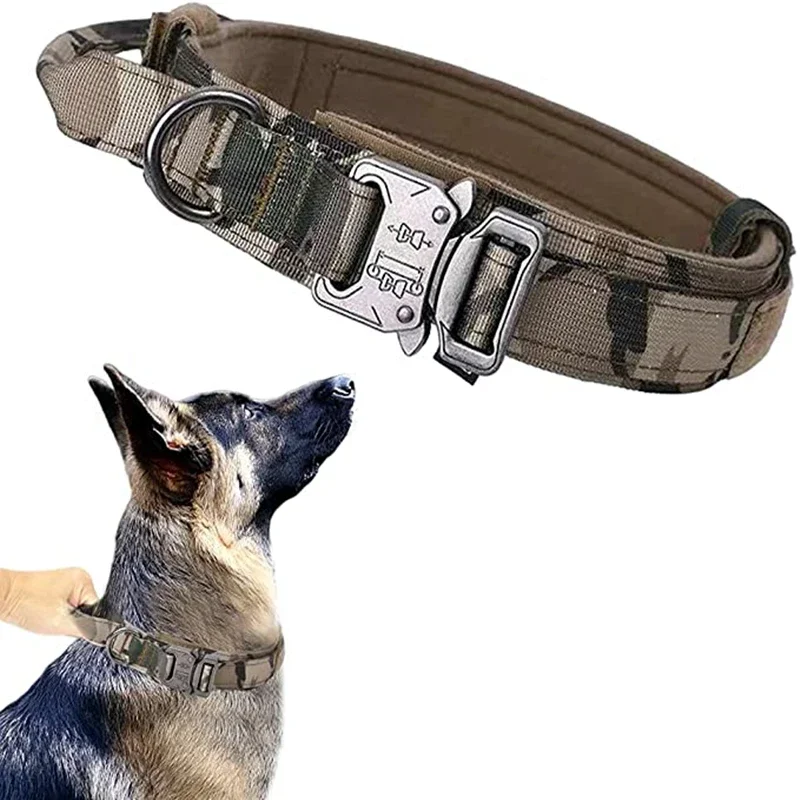 Coleira Tática para Cachorro Médio e Grande - camuflado